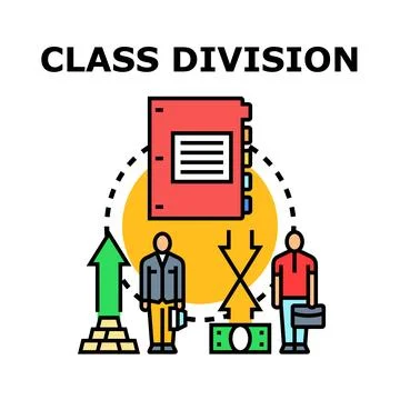 Class division concept showing economic inequality and social status Stockillustratie
