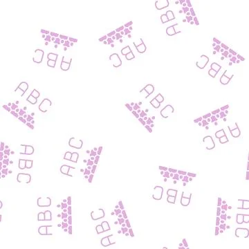 Class english glyph seamless pattern Stock Illustration