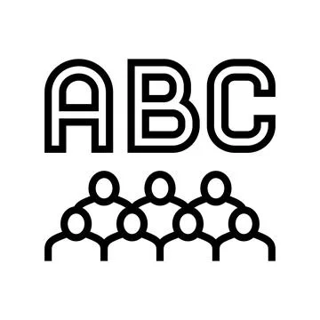 Class english line icon vector illustration Stock Illustration