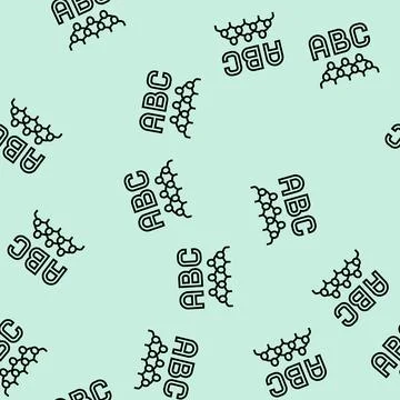 Class english line seamless pattern Stock Illustration