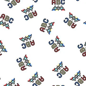 Class english vector seamless pattern Stock Illustration