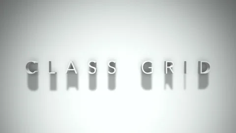 Class grid 3D title animation with shadows on a white background Stock Footage 297384759