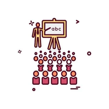 Class icon design vector Stock Illustration