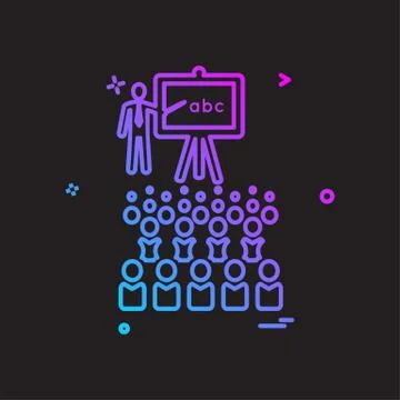 Class icon design vector Stock Illustration