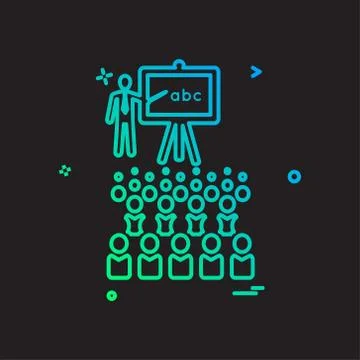 Class icon design vector Illustrazione stock