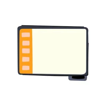 Class interactive smartboard cartoon vector illustration Illustrazione stock