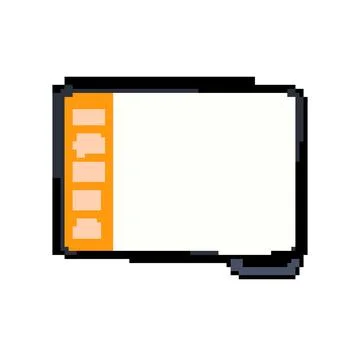 Class interactive smartboard pixel art vector illustration Stock Illustration