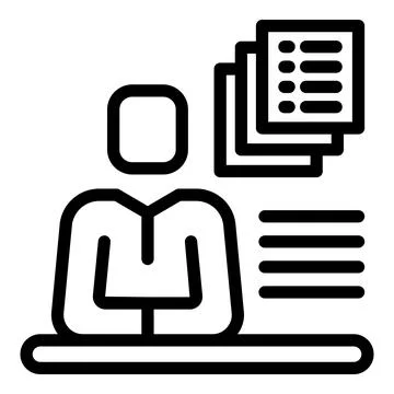 Class learn icon outline vector. Training course Stockillustratie