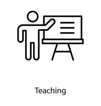 Class lecture concept, teaching line icon Illustrazione stock