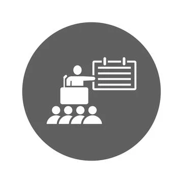 Class Lecture icon. Stock Illustration