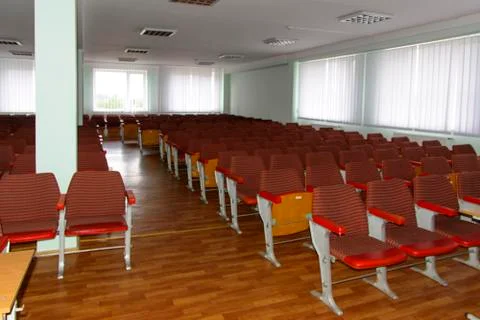 Class for lectures in Zhytomyr higher educational institution in Ukraine. Oct Stock Photos