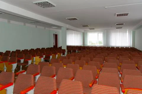 Class for lectures in Zhytomyr higher educational institution in Ukraine. Oct Stock Photos