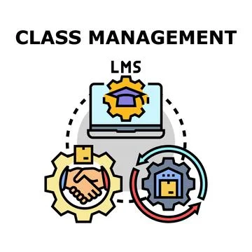 Class management learning system integration concept Stock Illustration