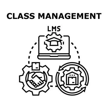 Class management learning system integration concept イラスト素材