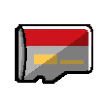 Class microsd card pixel art vector illustration Stock Illustration