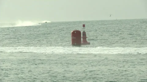 Class One racing boat navigating Stock Footage 37310732