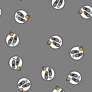 Class physical evidence crime vector seamless pattern Stock Illustration