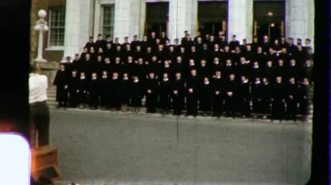 CLASS PORTRAIT School Student Graduation 1960 (Vintage Film Home Movie) 3504 Stock Footage