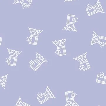 Class reading education book line seamless pattern Illustrazione stock