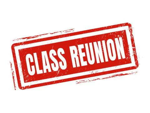 Class reunion red stamp style Stock Illustration