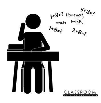 Class room, desing, vector illustration. Stock Illustration