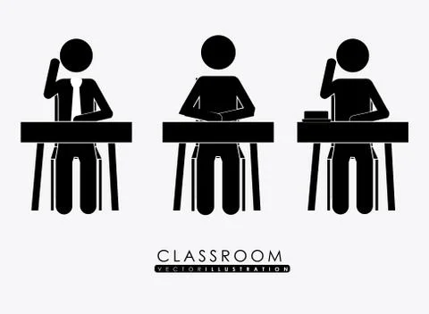 Class room, desing, vector illustration. Stock Illustration