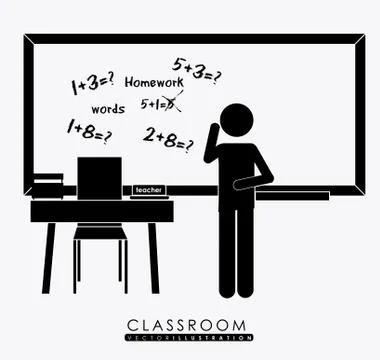 Class room, desing, vector illustration. Stock Illustration
