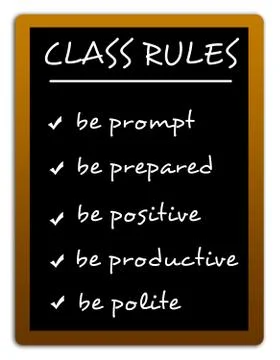 Class rules Stock Illustration