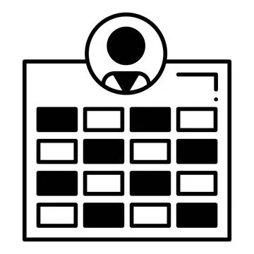 Class Schedule Dualtone Icon Stock Illustration
