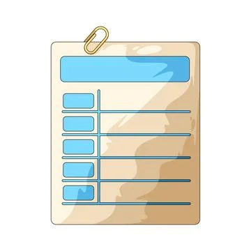 Class schedule illustration Stock Illustration