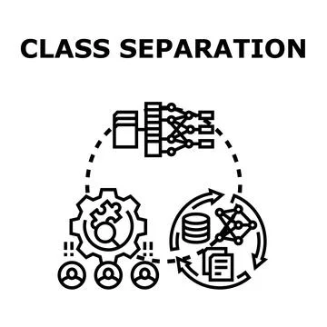 Class separation concept for data analysis and machine learning Stock Illustration