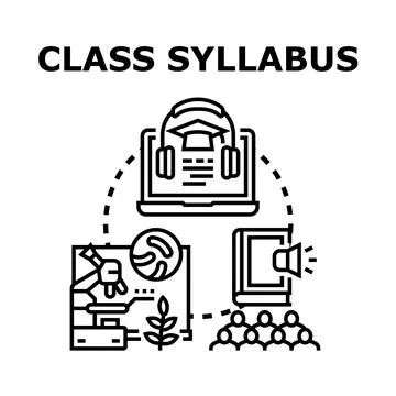Class syllabus education concept studying program イラスト素材
