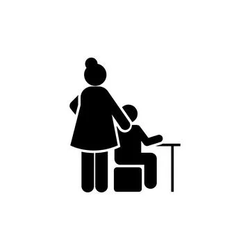 Class, test, teacher, student icon. Element of enrichment program for school Illustrazione stock
