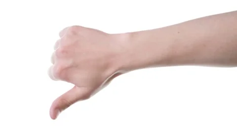 Class. Thumb up on the screen of a white background Stock Footage 235309944