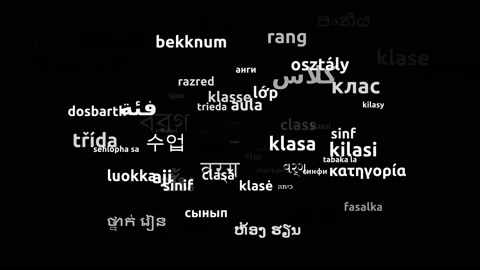 Class Translated in 61 Worldwide Languages Endless Looping 3d Zooming Wordclo Video stock 145217060