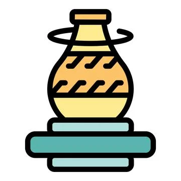 Class vase icon vector flat Stock Illustration