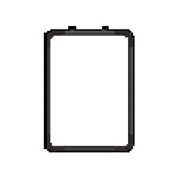 Class whiteboard school pixel art vector illustration Illustrazione stock