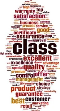 Class word cloud concept Stock Illustration