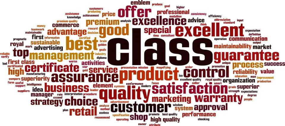 Class word cloud concept Stock Illustration