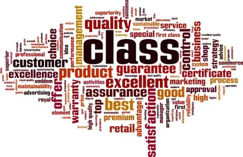 Class word cloud concept Stock Illustration