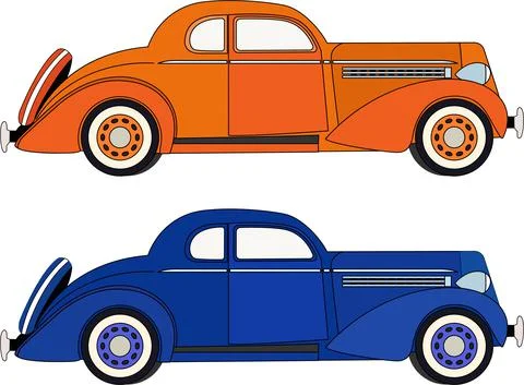 Classic 1930's design car vector illustration Stock Illustration