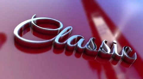 Classic 3D Text Car Logo SUPER HD Stock Footage 52510856