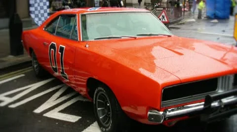 Classic 70s car Stock Footage 10809909