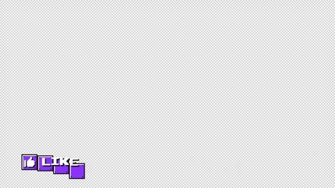 Classic, 8-Bit video game LIKE COMMENT SUBSCRIBE animations in Twitch Stock Footage 245677889