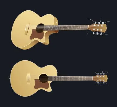 Classic acoustic guitar Stock Illustration
