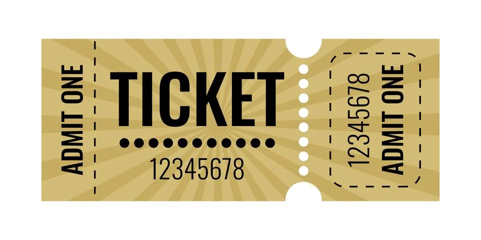 This is a Classic Admit One Ticket, designed for various Events and Enterta.. Illustration
