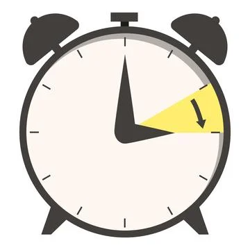Classic alarm clock displaying time passing concept Stock Illustration