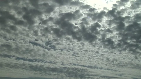 Classic Altocumulus Cloud Formations In Sky Stock Footage 54720906