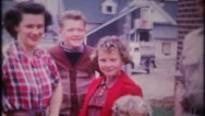 Classic American Family From The 1950'S  Vintage Film Home Movie 3223 Stock Footage