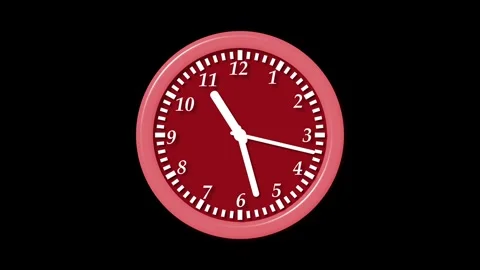 Classic Analog Clock Isolated Animation for Deadline Urgency and Time Passi.. Stock Footage 337076889
